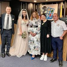 Mayor Elsie Foster enjoys the opportunity to serve as officiant at weddings  held by residents in Borough Hall. It's a basic service the town provides  to residents and one that enhances their