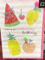 Print Pattern Girl Birthday Cards Fruit Birthday Cards Handmade