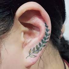 7 Floral Ear Tattoos That Are Beyond Adorable Ear Tattoo Beauty Tattoos Neck Tattoo