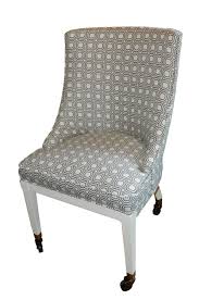 Rolling Office Chair With Charcoal Geometric Pattern Free Etsy Rolling Office Chair Chair Refurbished Chairs
