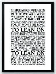 Lean On Me Bill Withers Song Lyrics Typography Print Poster Artwork Home Art Ebay Typography Prints Lean On Me Bill Withers