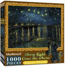 Reconstruct the puzzles of the most famous art paintings in history: Buy Maxrenard 1000 Pieces Puzzle For Adults Starry Night Over The Rhone Van Gogh Jigsaw Puzzles Of Famous Paintings Difficult And Challenge Online In Italy B091gl5bvp