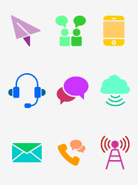 9 Color Simple Communication Element Icons Communication Communicate With Signal Png Transparent Image And Clipart For Free Download Clip Art Communication Icon Background Banner