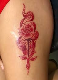 Red Tattoo Red Tattoos Chest Tattoos For Women Rose Tattoos For Women