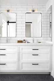 Bathroom Trends Are Stacked Tiles The New Subway Tile Bathroom Vanity Remodel All White Bathroom Farmhouse Bathroom Vanity