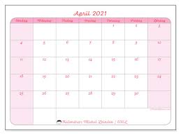 Skriv ut kalender for hvilket som helst år eller måned(er). Kalender 63sl April 2021 For Att Skriva Ut Michel Zbinden Sv