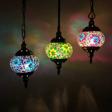 Mediterranean Pendant Lamps Handmade Stained Glass For Bedroom Bar Livingroom Retro Decor Turkish Mosaic Hanging Light Fixtures Pendant Lights Aliexpress
