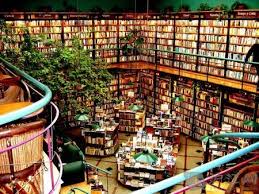 A Bookstore With Plants Inside And You Can Have A Drink While You Check Out The Books Kind Of Perfect I D Say El Pendulo B Bookstore Book Cafe City Heaven