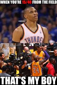 The best memes from instagram, facebook, vine, and twitter about russell westbrook. Nba Memes On Twitter Russell Westbrook With 45 Points On 15 40 Shooting Follow Live In Ot Https T Co Vfozmrip0n