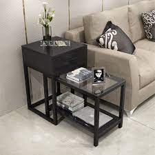 Some have storage shelves or drawers. 998 Retracted Coffee Table Living Room Furniture Tea Table Balcony Side Table Bedroom Simple Modern Square Glass End Table End Tables Aliexpress