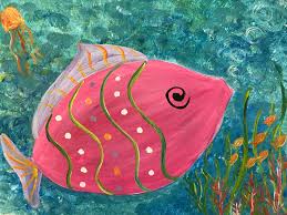 Make a fun jellyfish toy using a. Fish Underwater Fish Painting For Kids