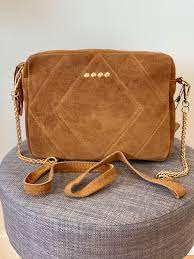 Vendu avec sa pochette de protection. Sac Cuir Camel Mademoiselle La Bordelaise