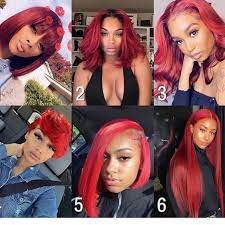 Youmi Human Virgin Hair Pre Plucked 13x6 Lace Front Wig And Full Lace Wig For Black Woman Free Shipping Ym0103 Red Lace Front Wig Red Wigs Dyed Red Hair