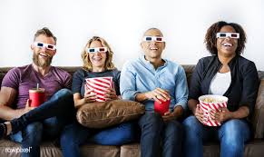 Download Premium Image Of Group Of Friends Watching Movie 391634 Movie Photo Movies Group Of Friends