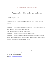 Pdf Topography Of Human Erogenous Zones