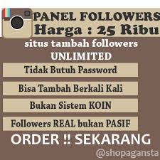 Halo followers, tutorial kali ini saya akan membahas cara memperbanyak followers instagram indonesia secara gratis dan aman 100% untuk followers di instagram adalah salah satu bentuk sebagai kepopuleran kalian saat ini, dengan mempunyai banyak followers tentunya akan sangat. Panel Followers Instagram Murah Hanya 25 Rb Bisa Tambah Followers Sepuasnya Bisa Dipakai Untuk Beberapa Akun Tanpa Password