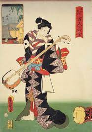 三味線コラム no 129 江戸時代の三味線は細い 三味線亀屋のblog 日本画 猫 絵 日本 イラスト