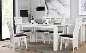 Buy online or visit glassdiningtables.co.uk. Aspen White Extending Dining Table And 6 Chairs Set Java Only 449 99 Furniture Choice White Extending Dining Table Furniture Choice Minimalist Dining Room