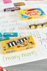 For some reason candy and a note really does say a lot printable candy gram poster for teacher. Fun Simple Candy Poster For Friend S Birthday Fun Squared