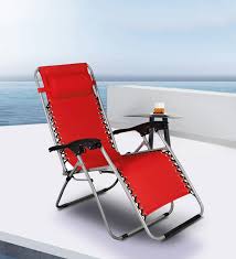 Usually ships within 3 to 4 days. Buy Zero Gravity Folding Recliner Lounge Chair In Red Colour By Story Home Online Deck Chairs Chairs Furniture Pepperfry Product