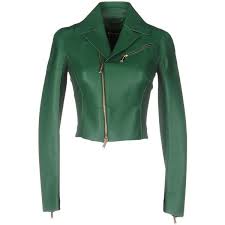 Dsquared2 Jacket 1 085 Liked On Polyvore Featuring Outerwear Jackets Emerald Green Zipp Green Leather Jackets Leather Jackets Women Womens Biker Jacket
