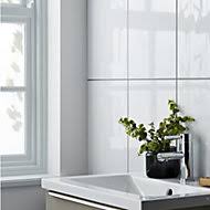 Spotless and beautiful, these rectangular bathroom tiles are the future. Large Wall Tiles Tiles B Q
