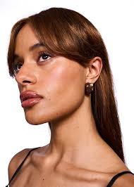 BROWN/GOLD STUD EARRINGS