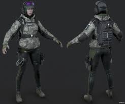 Ela Pack 3d Models Female Armor 3d Model Character Rainbow Six Siege Art