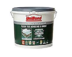 Grout, also known as grout sealer, is applied afterwards to fill in gaps and seal tiles by affectively forming a fluid concrete. Unibond Ceramic Floor Tile Large Adhesive Grout For Concrete Floors Grey Buy Online In Angola At Angola Desertcart Com Productid 52674314