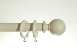 Cream 35mm Wooden Curtain Pole Curtain Poles Wooden Curtain Poles Curtains
