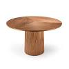 Solid wood, but in a lacquer oak table pedestals has 36th a. 1