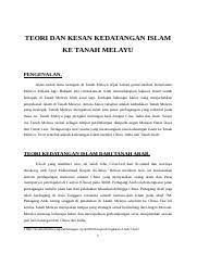 We did not find results for: 265772 Online Teori Kedatangan Islam Ke Tanah Melayu 1 Teori Dan Kesan Kedatangan Islam Ke Tanah Melayu Pengenalan Islam Sudah Lama Bertapak Di Course Hero