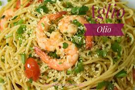 Bahan utama spaghetti aglio olio udang (foto: Aglio Olio Bersama Udang Buat Orang Lapo