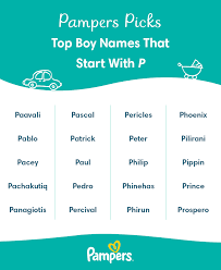 Every item on this page was chosen by a woman's day editor. Top Baby Boy Names That Start With P Pampers