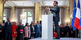 Emmanuel macron lors de la conférence de presse. Emmanuel Macron Presentera Ses Reponses Au Grand Debat Jeudi Lors D Une Conference De Presse