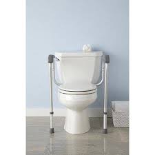 Bath safety handle rail is equipped with rubber pads to protect the bathtub walls. Ktaxon Toilet Support Rail Grab Bars Adjustable Safety Handicap Toilet Safety Frame Assist Elderly Bathroom Silver Walmart Com Walmart Com