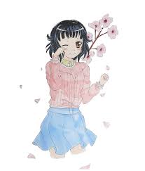 Manhwa manga ems drawings anime cherry blossoms cherry. Cherry Blossom Girl Drawing By Lisa Scheiblhofer