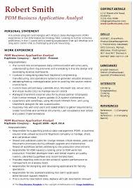 application analyst resume samples