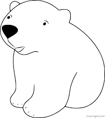 Push pack to pdf button and download pdf coloring book for free. Easy Baby Polar Bear Coloring Page Coloringall