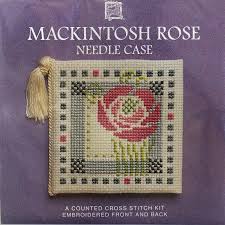 Country threads, counted cross stitch kits and charts by fiona jude full range now online! Textile Heritage Macintosh Rose Needle Case The Embroidery Den