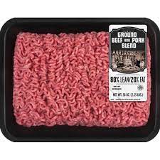 80 Lean 20 Fat Ground Beef And Pork 2 25 Lb Walmart Com