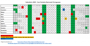 Em 2021 serão 13 feriados nacionais em portugal, sem contar com as datas comemorativas regionais. Calendario 2020 Em Excel Portugal Economia E Financas