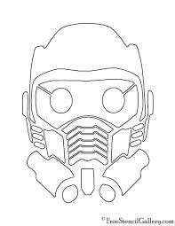 Guardians Of The Galaxy Star Lord Mask Stencil Starlord Mask Star Lord Galaxy Drawings