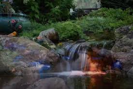 Color Changing Led Pond And Fountain Lights Aquascape Video Video Pond Lights Waterfalls Backyard Backyard Water Feature