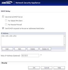 Specifying the dhcp server ip address. Site To Site Vpn Via Two Sonicwall Firewalls With Dhcp Over Vpn Jack Stromberg