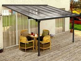 Once your entire roof is covered with roofing paper, come back with a box blade and trim the ends so they are flush with the rake fascias. Aluminium Lean To Gazebo 372 Adjustable Height Polycarbonate Roof