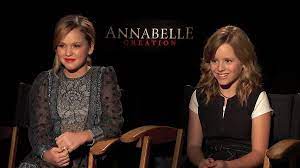 12 years after the tragic death of their little girl, a dollmaker and his wife welcome a nun and several girls from a shuttered orphanage into their home, where they soon become the target of the dollmaker's possessed creation, annabelle. Datei Talitha Bateman And Lulu Wilson Talk About Annabelle Creation Jpg Wikipedia