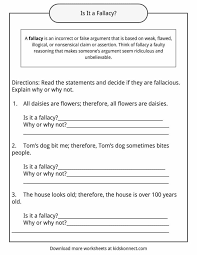 Fallacy Examples Definition And Worksheets Kidskonnect In 2020 Fallacy Examples Critical Thinking Definitions