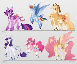 Mane 6 Redesigns by NOTDeezy -- Fur Affinity [dot] net