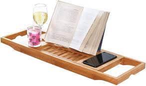 Maybe you would like to learn more about one of these? Dozyant Bamboo Bathtub Tray Caddy Wooden Bath Tray Table With Extending Sides Reading Rack Tablet Holder Cellphone Tray And Wine Glass Holder Buy Online In Cayman Islands At Cayman Desertcart Com Productid 34461217